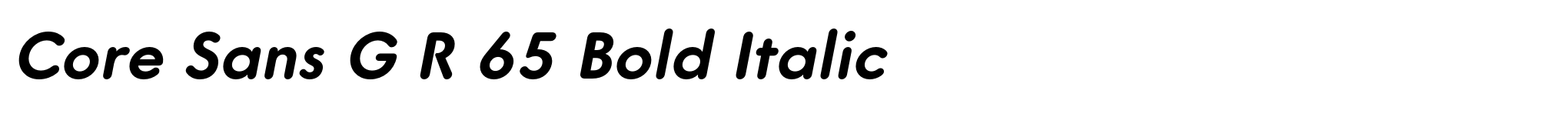 Core Sans G R 65 Bold Italic image